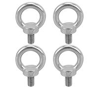 Tomotato Anello di Sollevamento in Acciaio Inossidabile, 4 Pezzi Anello Maschio per Macchinari Pesanti, per Impianti Elettrici Cantieri Navali Industria Petrolifera Mineraria (M10)