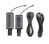 Tomotato Audio Wireless Digitale con Batteria Integrata, Trasmettitore Ricevitore Microfono 900-930Hz per Registrazione Live Palco Notizie, Trasmissione Audio Acces (Nera)