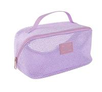 Tomotato Borsa Trucco In Rete A Maglia Per Viaggio 23x11x11cm (Light Purple)