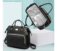 Tomotato Borse Pranzo Termiche 17L con 4 Comparti, Tessuto Oxford Impermeabile 3 Strati Isolanti Borsa Frigo Portatile Cinghia Regolabile per Ufficio Lavoro Uomo (Nero)