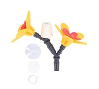 Tomotato Bottiglia Riciclabile per Alimentatore Colibrì Fai da Te, Kit Fiore con Ventose per Giardino Esterno Facile Installazione Materiale Plastico Sicuro per Balcone Terrazzo (Doppio fiore)