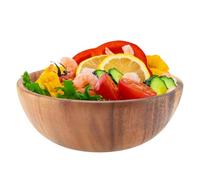 Tomotato Ciotola in Legno di Acacia, Elegante Ciotola in Legno per Insalata, Frutta, Pasta e Snack, 20 cm, Legno di Acacia Naturale, Utensili da Cucina for Tavola e Cucina