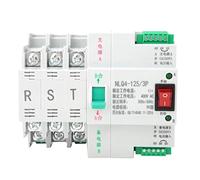 Tomotato Commutatore Trasferimento Automatico Duale Potenza, Interruttore Trasferimento Automatico 400V AC 3P 63A 80A 100A per Sistemi Elettrici Industriali e Domestici (63A)