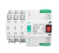 Tomotato Commutatore Trasferimento Automatico Duale Potenza, Interruttore Trasferimento Automatico 400V AC 3P 63A 80A 100A per Sistemi Elettrici Industriali e Domestici (100A)