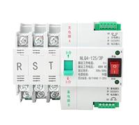 Tomotato Commutatore Trasferimento Automatico Duale Potenza, Interruttore Trasferimento Automatico 400V AC 3P 63A 80A 100A per Sistemi Elettrici Industriali e Domestici (80A)