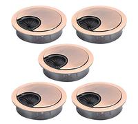 Tomotato Copertura Foro Cavi per Scrivania, Grommet 50mm Lega di Zinco con 4 Rinforzi Antiscivolo per Tavolo PC Casa e Ufficio