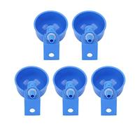 Tomotato Coppa d'Acqua Automatica per polli, 5 Pezzi Kit abbeveratoio plastica PP per piccioni Filetto Maschio G1/8, per pollame Uccelli