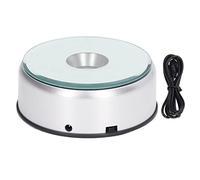 Tomotato Espositore Girevole, Base Display Luce LED a 360 Gradi con Cavo USB Display Piattaforma Turner per Bicchiere Tazza Ciotola Cristallo Foto Cubo Glass Art