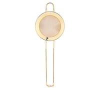 Tomotato Filtro a Maglia per Cocktail Acciaio Inox, Colino Conico con Manico, Setaccio Polveri Dolci, Attrezzatura Bar Professionale per Mixology e Pasticceria (Oro)