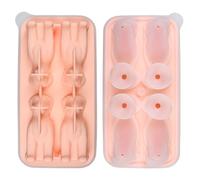 Tomotato Forma per Cubetti di Ghiaccio a Forma di Cane Labrador in Silicone, 4 Fori Stampo Ghiaccio Grande Riusabile per Cocktail Whiskey Cioccolato Dessert (Rosa)