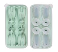 Tomotato Forma per Cubetti di Ghiaccio a Forma di Cane Labrador in Silicone, 4 Fori Stampo Ghiaccio Grande Riusabile per Cocktail Whiskey Cioccolato Dessert (Verde)