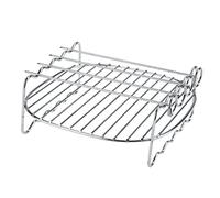 Tomotato Griglia per Barbecue in Acciaio Inossidabile Griglia di Ricambio per Costolette a Doppio Strato Griglia Riscaldante Teglia da Forno Accessori per Griglia