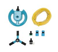 Tomotato Irrigatore Rotante 360° per Giardino, a Tre Eliche con Ugelli Regolabili