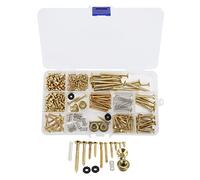 Tomotato Kit Viti per Chitarra Elettrica, Assortimento di Viti e Molle Metalliche con Scatola di Immagazzinaggio per Riparazione Strumenti Musicali (Oro)