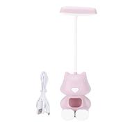 Tomotato Lampada da scrivania a LED Lampada da scrivania Piccola Simpatico Orso Luce da Lettura Lampada da scrivania Lampada per la Cura degli Occhi Luce Notturna Ricaricabile Supporto(Rosa)