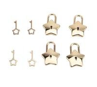 Tomotato Lucchetto a Forma di Stella, Lucchetto Sicurezza Libri Zinca Lega per Diario Scatola Gioielli Valigetta Cabina Armadietto (Tipo 1)