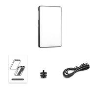 Tomotato Luce LED Video Portatile RGB, Regolabile 0-360 Colori Completi CRI 95+ 2500-9000K, Dimmabile Panel Luce con 20 Effetti Illuminazione, Alimentazione a Batteria 3100mAh Type