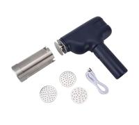 Tomotato Macchina per Pasta Elettrica Portatile Ricaricabile, Macchina per Pasta Automatica con 3 Stampini, Acciaio Inossidabile, per Uso Domestico (Blu)
