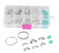 Tomotato Matrici Dentali, Strumenti Pratici per Odontoiatria Professionale, Set Completo di 100 Matrici, 20 Cunei e 2 Anelli, in Metallo e Plastica, per Ospedali e Cliniche Dentistiche