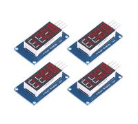 Tomotato Modulo Display a 4 Cifre a LED Rosso, Display Segmentato 4 Digit con Chip TM1637, Luminosità Regolabile, Interfaccia Semplice, per Progetti di Elettronica e Orologi