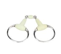 Tomotato Morso per Cavallo in Acciaio Inossidabile con Gusto Mela, Anello Bit Snaffle Avvolto in Gomma per Addestramento Equino, Corsa Ippica