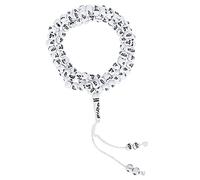Tomotato Musulmano Tasbih 99 Rosario, Perline di Preghiera Musulmana, Allah e Maometto Inciso Rosario di Preghiera Islamica(Bianco)