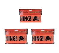 Tomotato Nastro Avviso Halloween, 3 Confezioni 6 Metri Caduna Larghezza 8 cm Regolabile, PE Film con Teschio per Decorazioni Feste, Compleanni, Scuola, Casa Spettri, Tema Pirati Cr