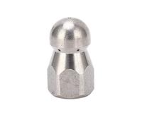 Tomotato per Pulizia ad Alta Pressione 5000PSI, Ugello per Tubazioni con Filettatura Femmina Standard Acciaio Inox Design Antiusura per Lavandini Servizi Igienici (Testa sferica 6 Fori G1/4)