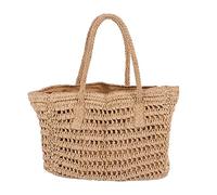 Tomotato Sagni di paglia per donne, grandi borse per viaggi in spiaggia per la spiaggia per la spiaggia della spiaggia per tessitura della spiaggia per la spiaggia, grande borsa a spalle, (marrone)