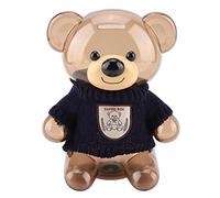 Tomotato Salvadanaio, Adorabile Orso Porta Trasparente per Bambini, Portamonete Plastica Grande 21 x 17.5 cm, Decorazione Casa, Regalo Compleanno Capodanno, per Ragazzi Ragazze Adulti