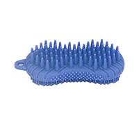 Tomotato Scrub Corpo in Silicone, Doppio Lato con Manico Ergonomico, Materiale Sicuro per Massaggio Corpo e Capelli, Riduzione Affaticamento, Design per Capelli Ricci e Lisci, Rega (Blu)