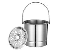 Tomotato Secchio del Ghiaccio Professionale in Acciaio Inossidabile Rinforzato con Piastra Filtrante, Design Ergonico per Cocktail Bar, Ristoranti, Feste e Hotel, 1L Capacità, Mani (Colore originale)