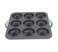 Tomotato Stampo a Ciambelle in Silicone, 9 Cavità Antiaderente Padella per Ciambella per Cucini da Forno a Biscotti Muffin (Grigio scuro)