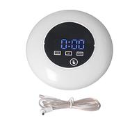 Tomotato Sveglia Digitale LED con Specchio, Termometro Orologio Elettronico 7 Colori Multifunzione, Alimentazione USB/Batteria, Display Alternato Data/Ora Temperatura, Pulsante Sno (Parole blu)