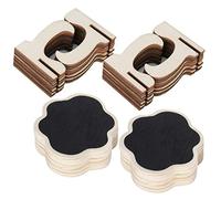 Tomotato Targhette Segnaposto Lavagna in Legno, 2 Pezzi Mini Cartellini Gessetto per Matrimoni Feste Decorazione Tavolo