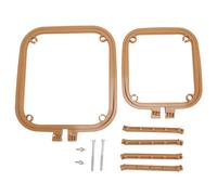 Tomotato Telaio per Ricamo a Doppio Strato, Supporto Regolabile Integrato in ABS con Design Compatto per Cerchiature a Punto, Dimensioni Desktop per Ricamo, Cucito e Pittura su Tes (Cachi)