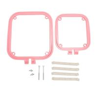 Tomotato Telaio per Ricamo a Doppio Strato, Supporto Regolabile Integrato in ABS con Design Compatto per Cerchiature a Punto, Dimensioni Desktop per Ricamo, Cucito e Pittura su Tes (Rosso)