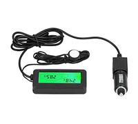 Tomotato Termometro per Auto, Mini Misuratore di Temperatura Digitale Universale DC 12V con Display LCD Retroilluminato per Auto(Verde)