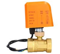 Tomotato Valvola a Sfera Motorizzata, 2 Vie 2 Fili Normalmente Aperta DN25 Ottone ABS Motore Sincrono AC220V per Impianti di Controllo Fluido
