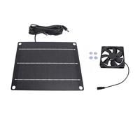 Tomotato Ventilatore Solare 6W 6V, Estrazione Aria Silenzioso Circolazione Raffreddamento Versatile per Pannello Solare per Animali Domestici