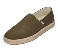 TOMS Alp Rope 2.0 - Pantofole Piatte da Uomo, in Cotone Riciclato, 45 EU, Olive Riciclato Cotone Slubby Woven, 45 EU