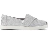 TOMS Alpargata Classic, Espadrillas Slip-On Bambine e Ragazze, Argento Iridescente Glimmer, 31.5 EU