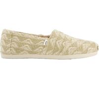 TOMS Alpargata Cloudbound, Mocassino Donna, Pelliccia Sintetica Intrecciata Globale Multi Accogliente Naturale, 38.5 EU