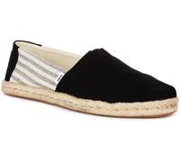 TOMS Alpargata Corda Striscia Tela Espadrille Donna Basse Nero UK 4 - 8