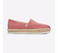 Toms Alpargata Donna Rosa Faded Rose Scarpe Platform Slip On in Tessuto