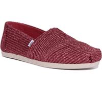 TOMS Alpargata Donna Slip On Luccicante Espadrillas IN Rosa Misura UK 3 - 8