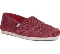 TOMS Alpargata Donna Slip On Luccicante Espadrillas IN Rosa Misura UK 3 - 8