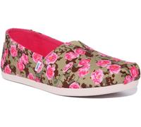 Toms Alpargata Multi Florale Stampato Per Donne Flat Verde Multi Size 3 - 8