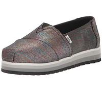 TOMS Alpargata Platform, Piattaforma Bambine e Ragazze, Black Glimmer Twill, 33 EU