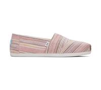 TOMS Alpargata Print, Mocassino Basso Donna, Pink Stripes, 37 EU